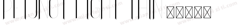 PEIJNOT LIGHT THIN字体转换
